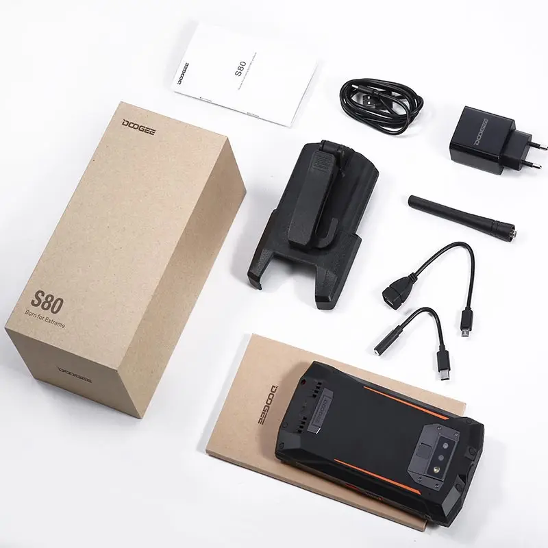 Doogee S80 IP68/IP69K водонепроницаемый смартфон 5 99 &quotFHD + MT6763T Восьмиядерный рация 10080 мАч