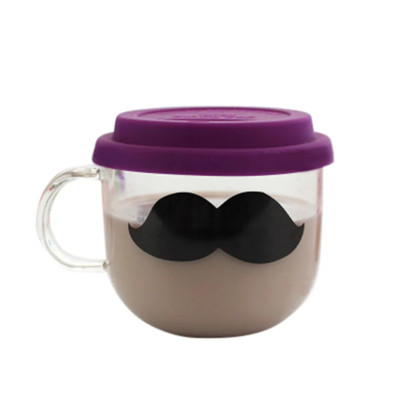 Симпатичные 500 мл Персонализированные Прозрачные кавайные стеклянные кружки