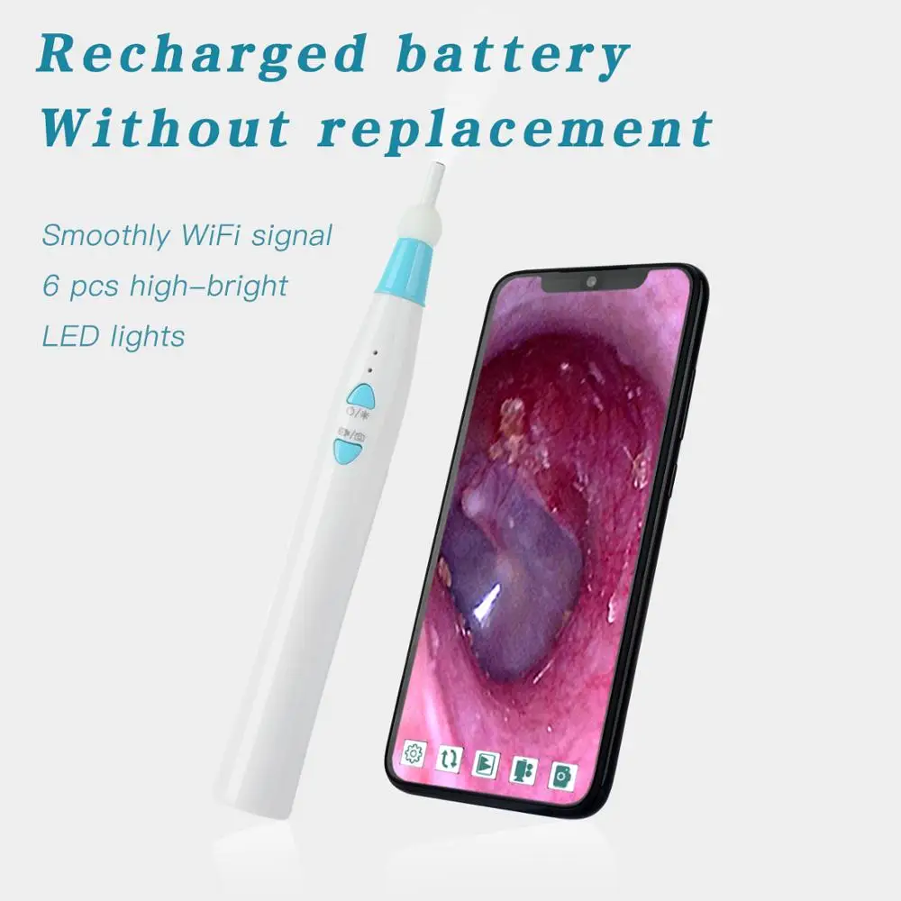 Беспроводной WI FI 3 9 мм уха Камера HD720P визуальная ухочистка инспекции Earpick