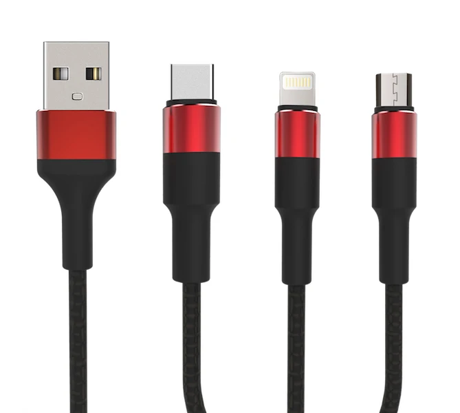 MOXOM 3 в 1 usb type C Micro USB кабель type-c для iPhone кабель зарядного устройства 120 см 3A кабель быстрой зарядки USB C - Цвет: CC-53R
