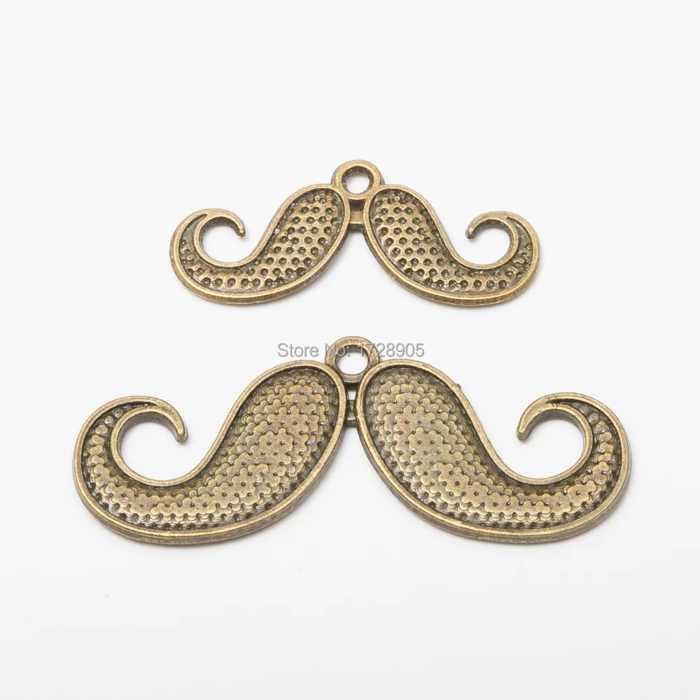 

Big Charm Pendant Ancient bronze Mustache Charms Pendants DIY jewelry for bracelet necklace earring making 10 pcs 45 mm 30 mm