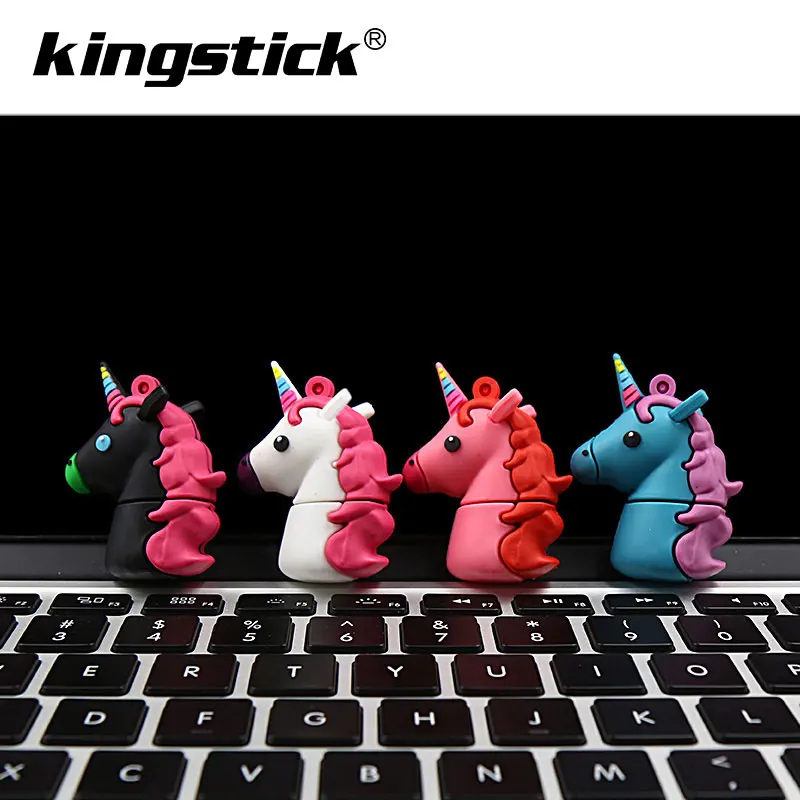 USB флеш-накопители с мультяшным единорогом, 4 ГБ, 8 ГБ, 16 ГБ, флеш-накопитель, 32 ГБ, 64 ГБ, usb флешка, мини флеш-накопитель, флешка