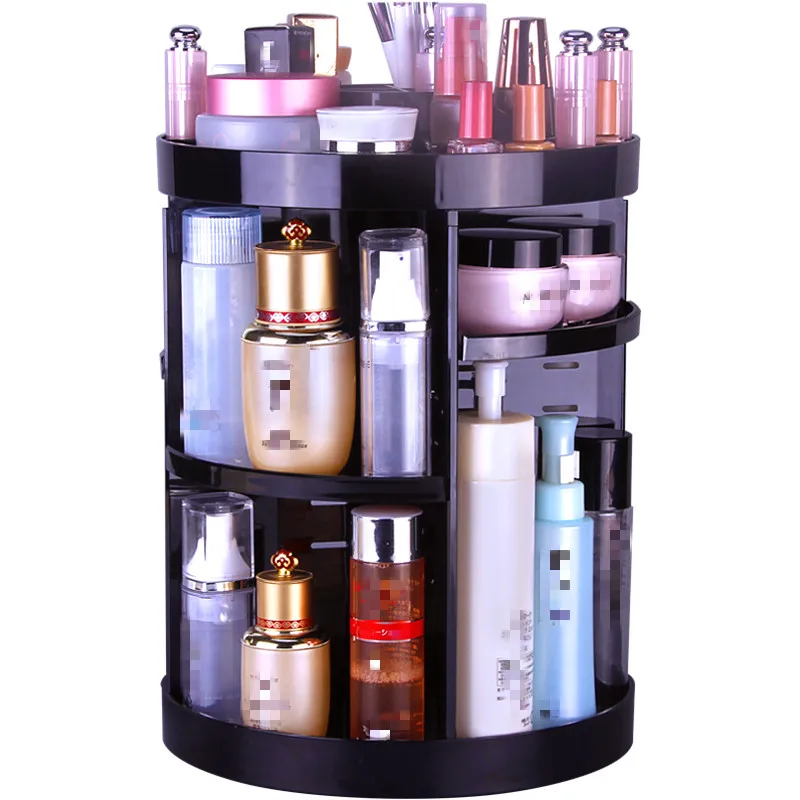 Transparent Rotating Plastic Home Drawer Desk Desktop Storage Box/ Organiser Acrylic Makeup/ Purple lipstick storage Cosmetic |