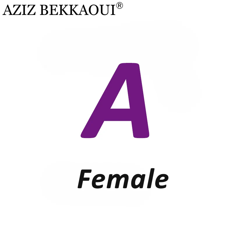 Female A AZIZ BEKKAOUI DIY сервис по индивидуальному заказу любой логотип, который вам нужен на заказ специальный подарок для друзей, любимых подарок на день Святого Валентина - Окраска металла: Female A