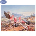 Картина 5D сделай сам из квадратных страз, австралийские попугаи, вышивка крестом, 3D Мозаика-пазл, мазайка, искусство домашнего декора