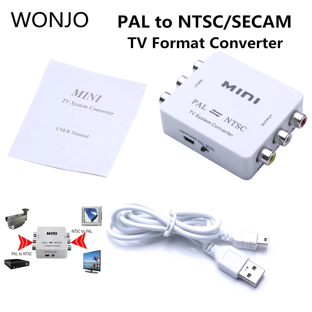 Мини конверсионный Портативный ТВ PAL в NTSC или двухсторонний формат видео система