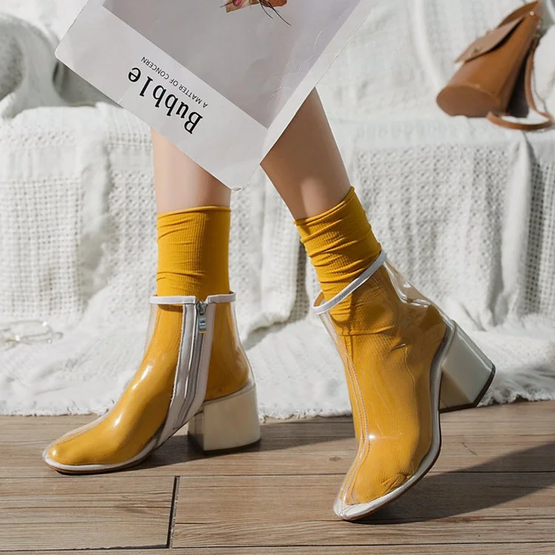 

Riding Equestrian ankle boots for women shoes 2019 New Boots Martin Boots Transparent Shoes sock shoes women sneakers booties