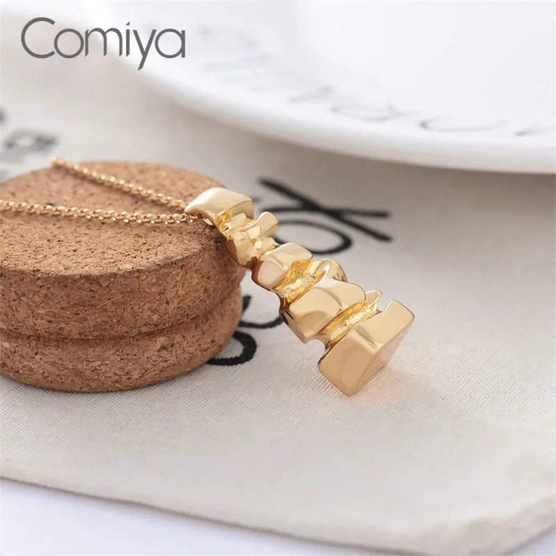 Comiya Women Jewelry Geometric Pendant Necklace Fashion Boho Zinc Alloy Long Link Chain Necklaces Indian Feminino Chains | Украшения и