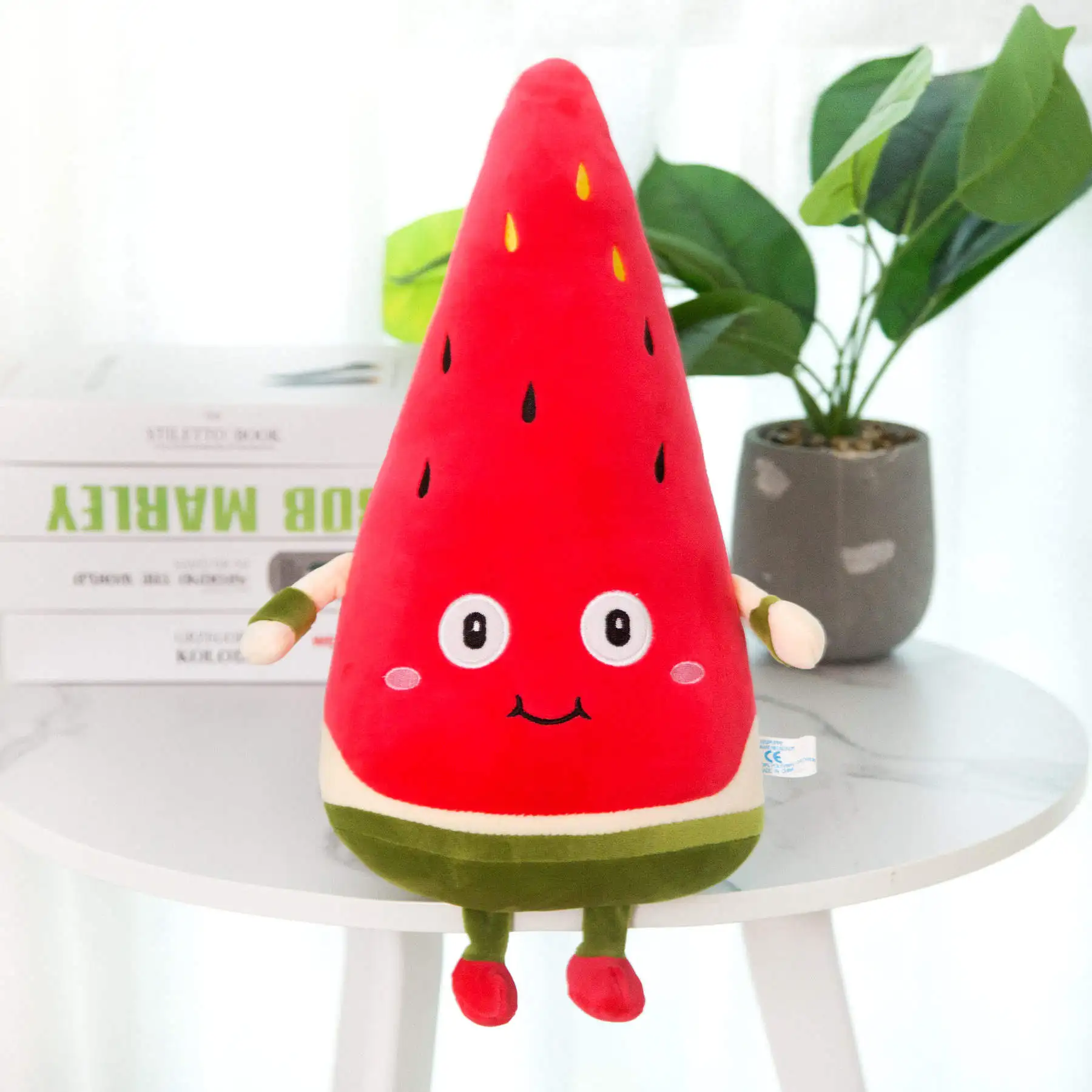 

Simulation Cartoon Fruit smile doll pear Watermelon strawberry Plush toy soft stuffed pillow cushion Child Realistic kawaii gift