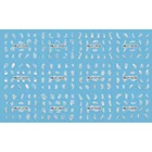 12 листов, самоклеящиеся 3D-Наклейки для дизайна ногтей