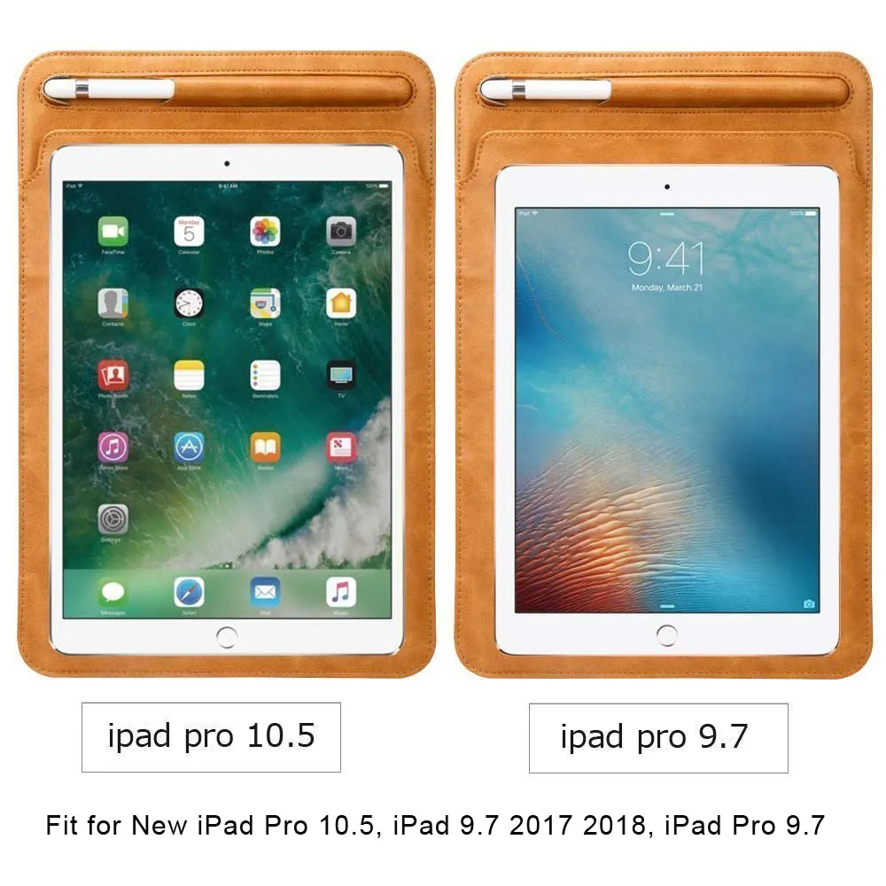9 7 дюймов 2017 2018 Чехол для iPad чехол A1822 A1893 Мягкий складной рукав сумка с карандашом