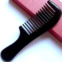 beaded professional massage anti itch curl comb large wide toothed combs natural black buffalo coarse tooth hairbrush supplies