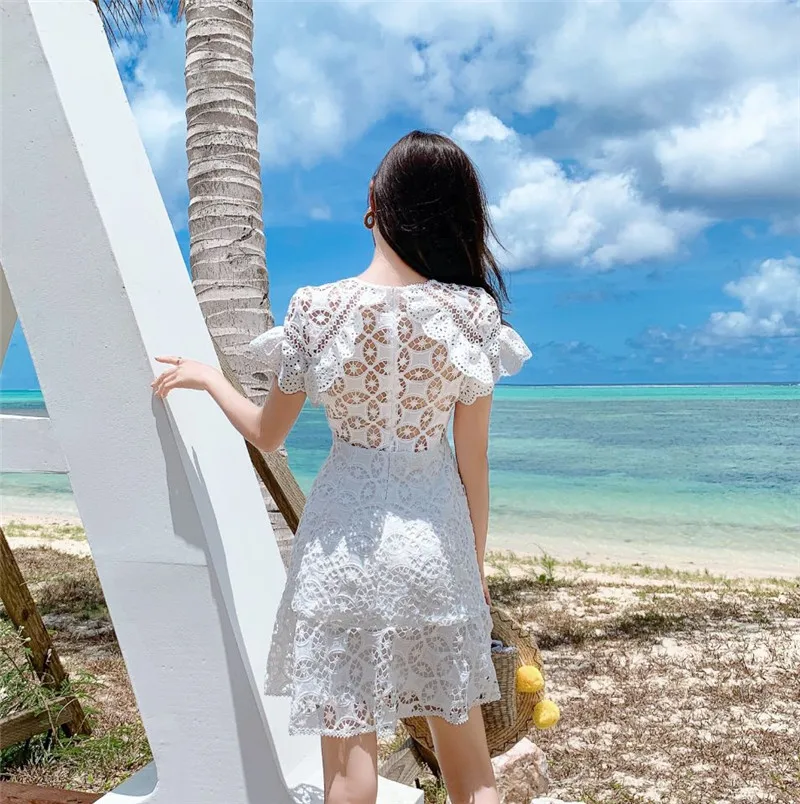 Высококачественное дизайнерское женское белое подиумное праздничное