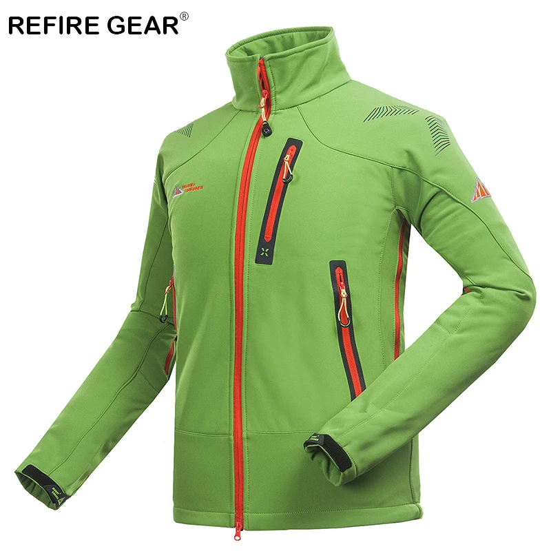 Мужская ветрозащитная куртка ReFire Gear теплая флисовая водонепроницаемая для