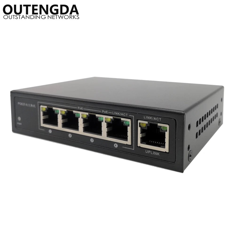 PoE-инжектор OUTENGDA с 5 портами 4 порта 24 В коммутатор Power Over Ethernet +/7 8- блок питания max120W