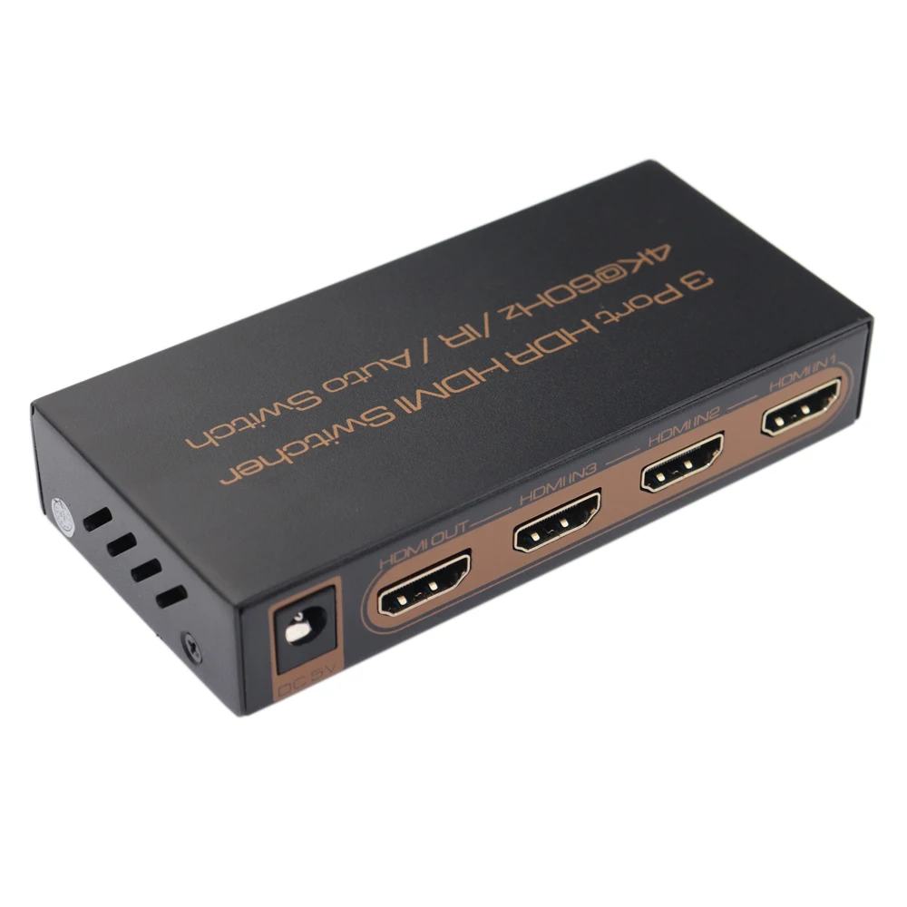 4K@ 60Hz HDMI коммутатор 5x1 5 в 1 выход или 3x1 3 в 1 выход HDMI 2,0 коммутатор с ИК-пультом дистанционного управления Поддержка HDCP 2,2 UHD HDR 3D 1080P