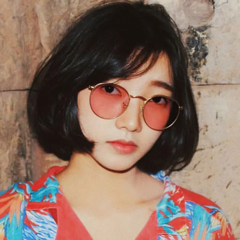 Винтажная круглая рамка дикий Цвет модные трендовые солнцезащитные очки для