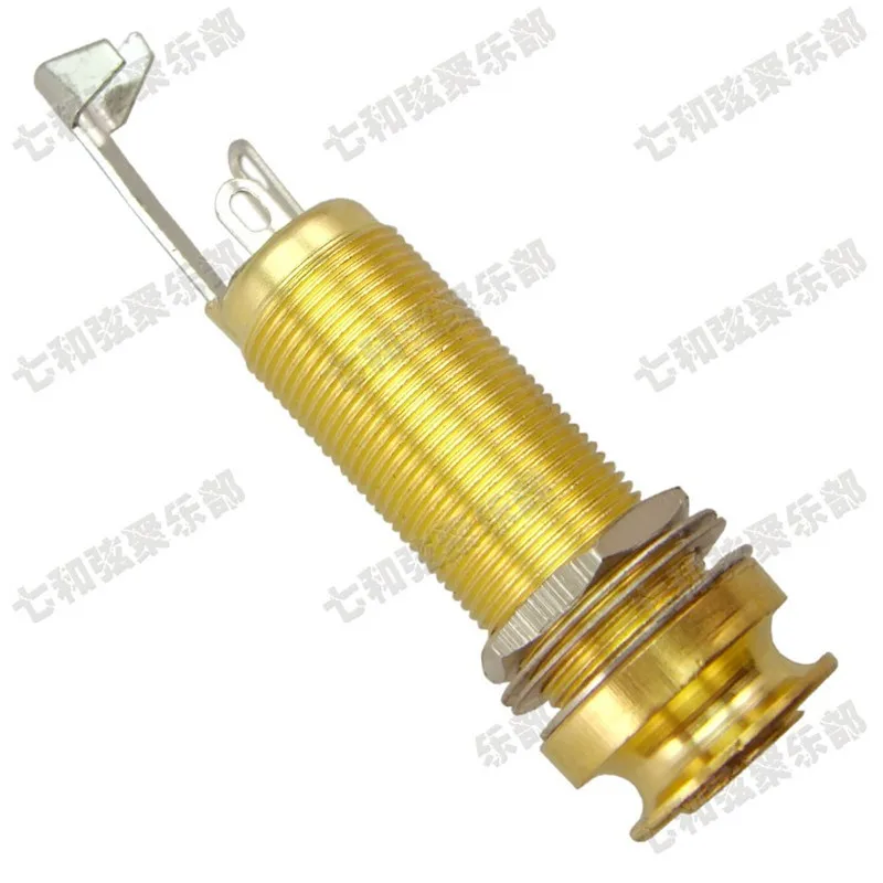 10 шт. Золотой цилиндр с резьбой электрическая гитара Бас выход входной конец