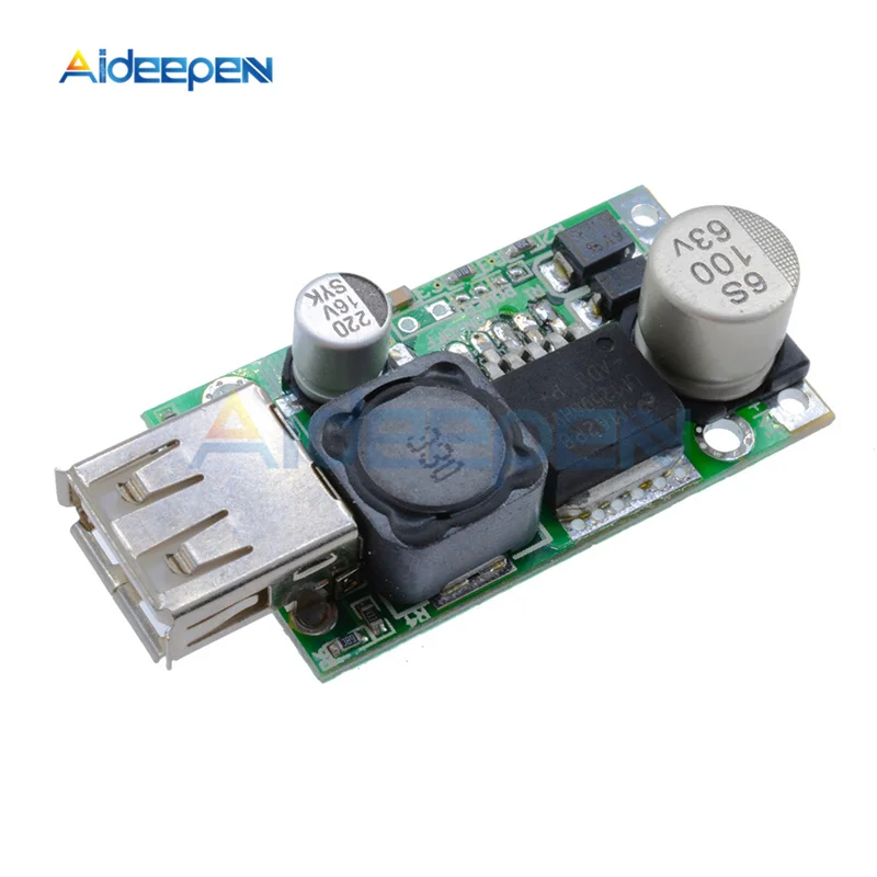 Green LM2596 LM2596HV двойной USB зарядка DC-DC понижающий преобразователь модуль с источником питания от постоянного тока, 6 V-40 V до 5V 3A для автомобиля, мотоцикла, Зарядное устройство Dual USB с двумя - Цвет: Green