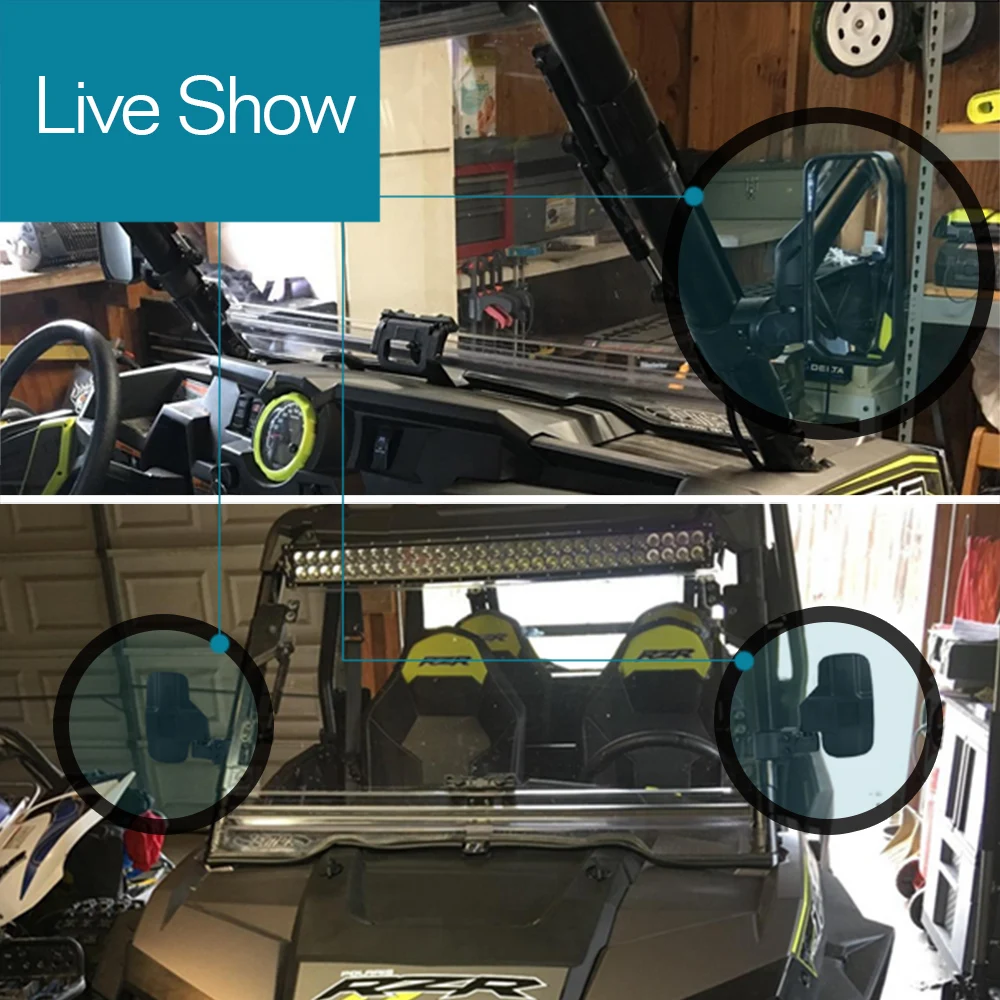 Боковое зеркало заднего вида MICTUNING UTV с рулонной рейкой 1 75 и 2 дюйма подходит для