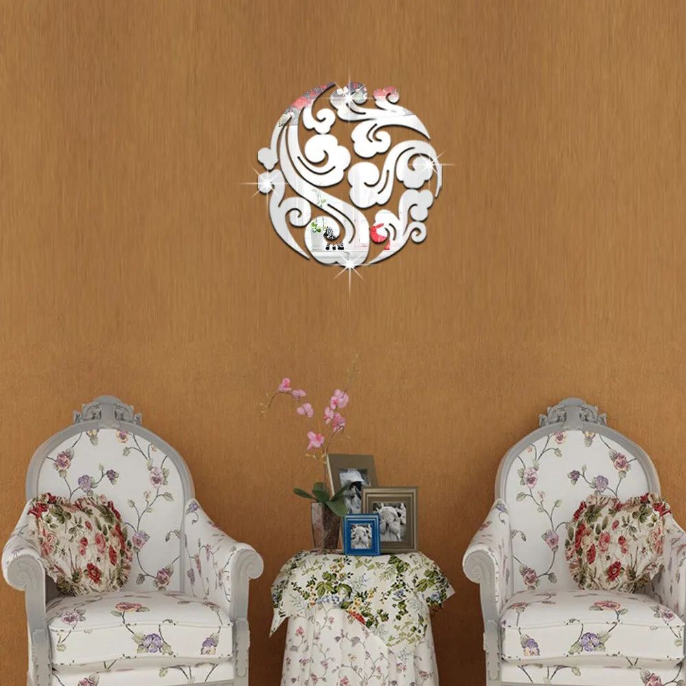 Зеркальные Акриловые Настенные 3d-наклейки сделай сам креативные