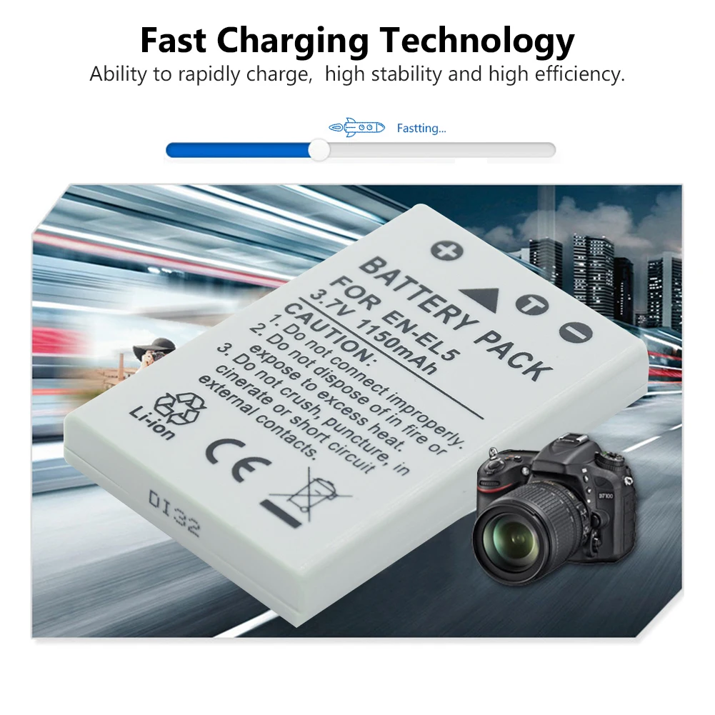 Запасные аккумуляторы для Nikon Coolpix 3700 4200 5200 5900 7900 1150mAh P5100 P6000 P80 P90 P100 P500 |