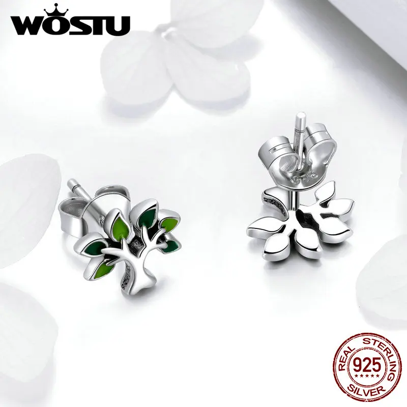 Женские серьги-пусеты WOSTU модные из серебра 925 пробы на вечеринку CQE409 | Украшения и