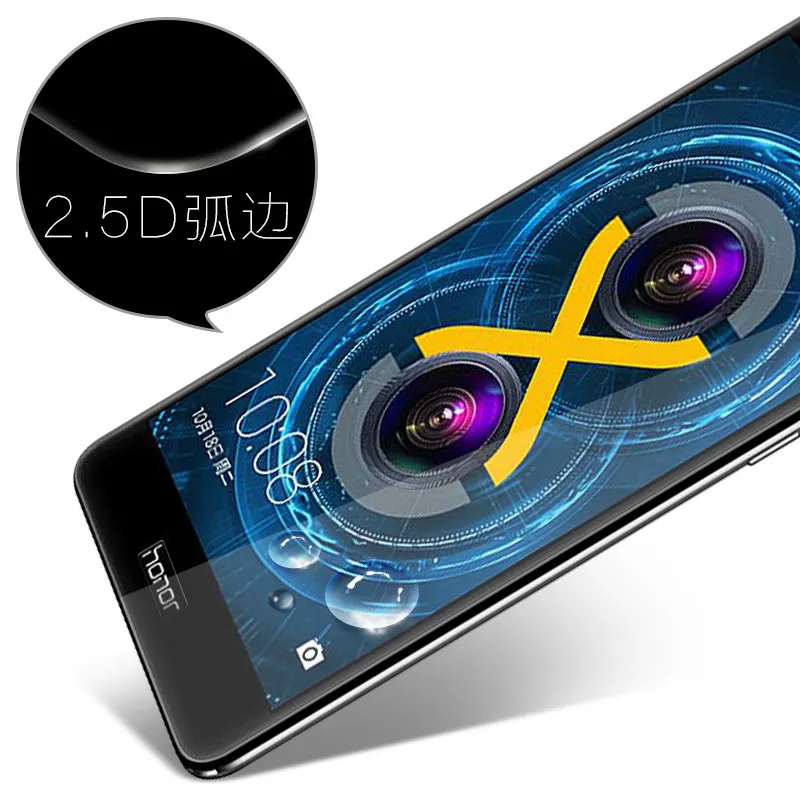 2 упаковки закаленное стекло для Huawei Honor 6X полное покрытие защита экрана тонкая