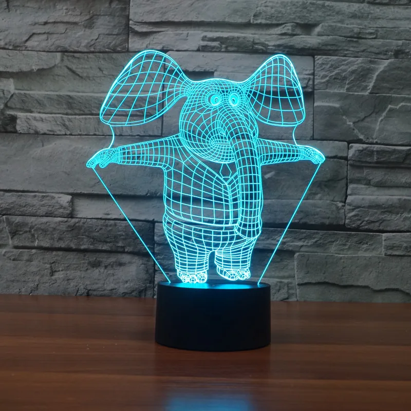 Ночник в виде слона 3D 1 шт.|lighting bedside lamps|3d lampatmosphere lamp |