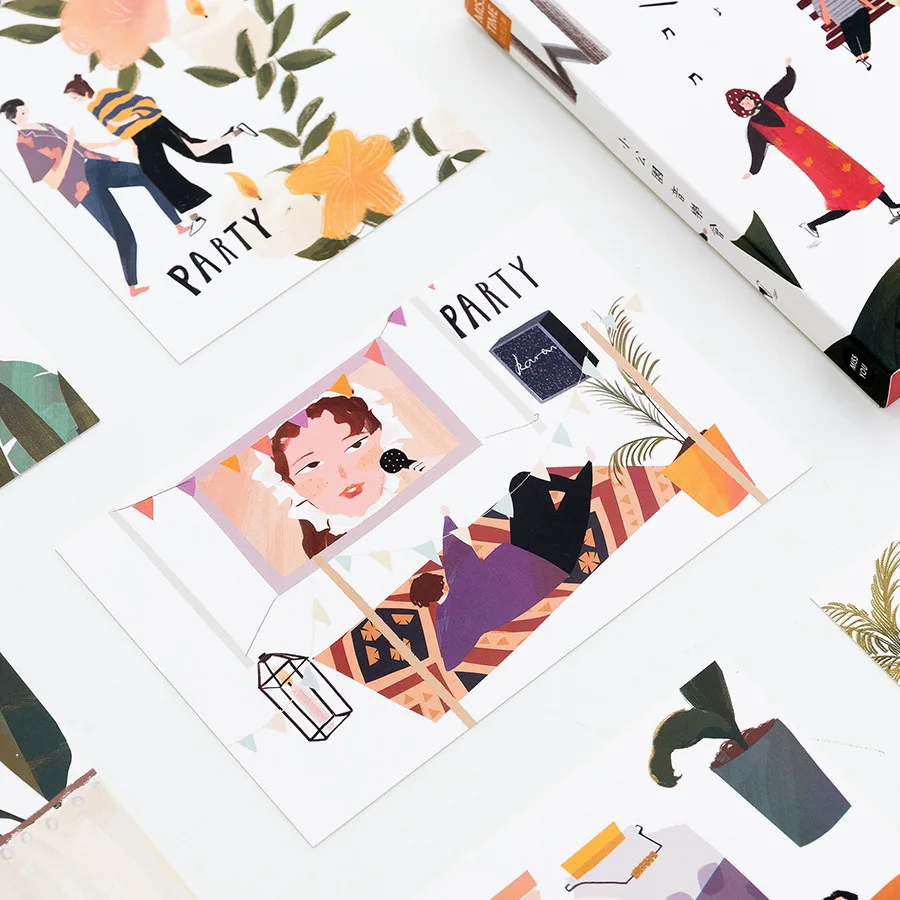 

30 Sheets/Set Park Concert Postcard/Greeting Card/Message Card/Birthday Letter Envelope Gift Card