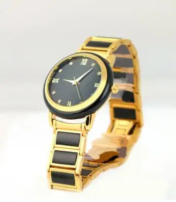 

Automatic Quartz movement watch fashion jaspers-gold-inlaid green real natural gems stone bracelet Quartz queen Fine watch