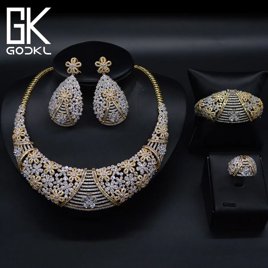 Скидка 50% наличии дело-GODKI Роскошные Нигерии Ювелирные наборы для Для женщин