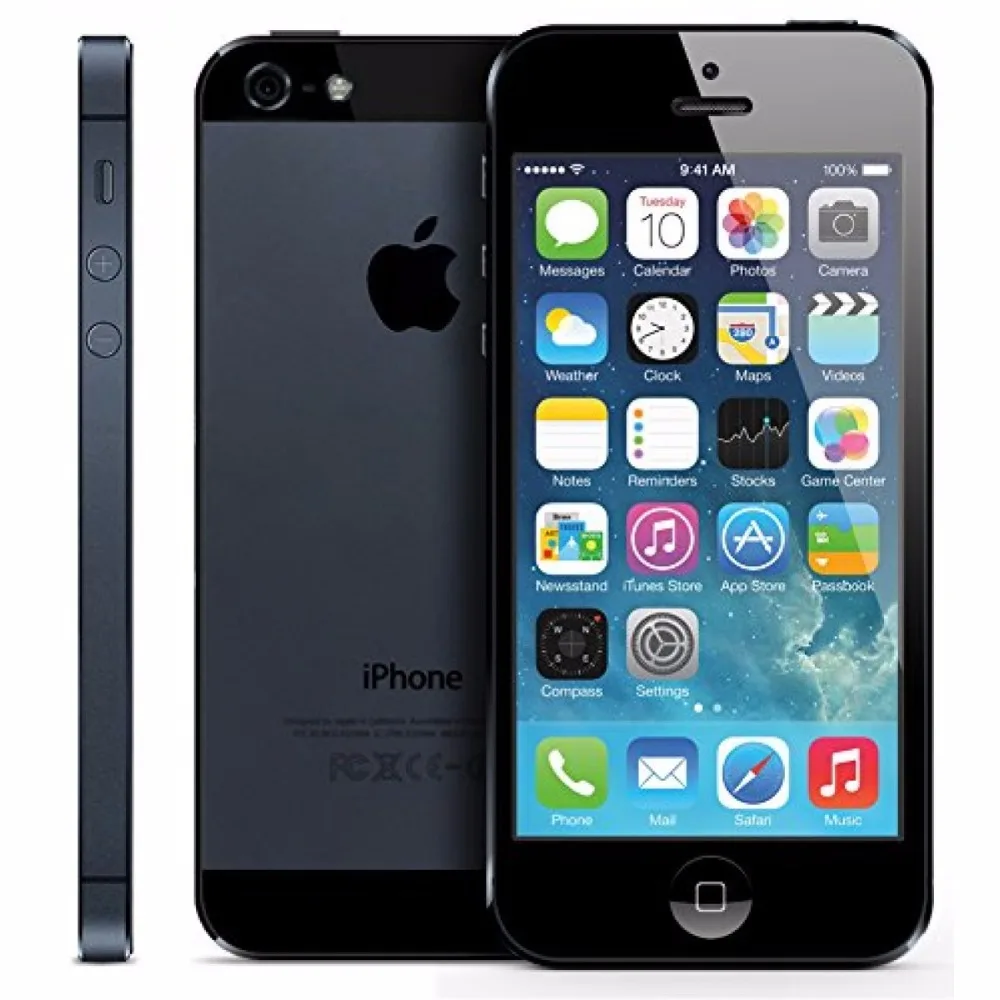 Разблокированный iPhone 5 16 Гб/32 ГБ/64 ГБ rom двухъядерный 3g 4,0 дюймов экран 8MP Бесплатный iCloud wifi gps IOS OS мобильные телефоны б/у