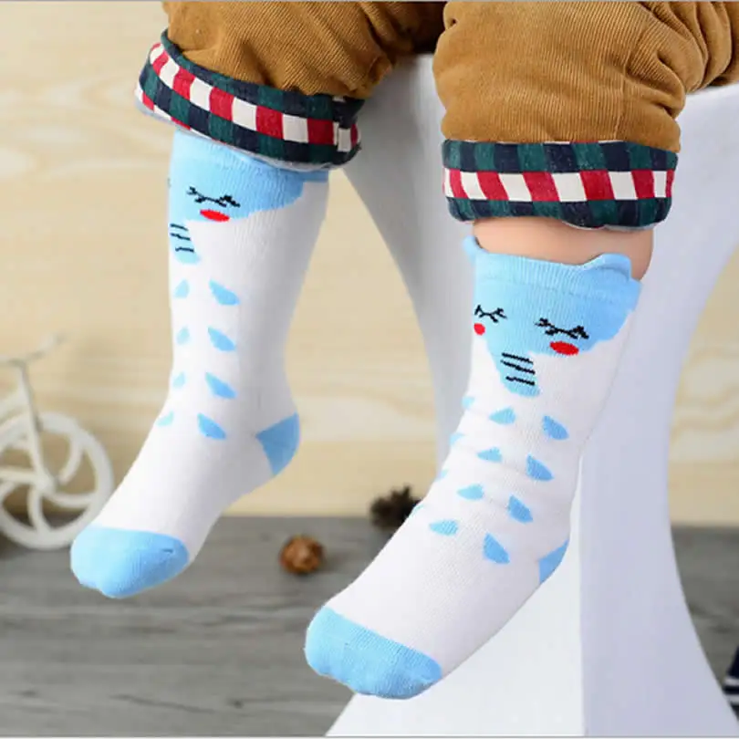 Baby Socks South Korea Dispensing non-slip Cotton Owl girls/boys Below the knee Animal motifs sock Beikinyuans | Детская одежда и - Фото №1