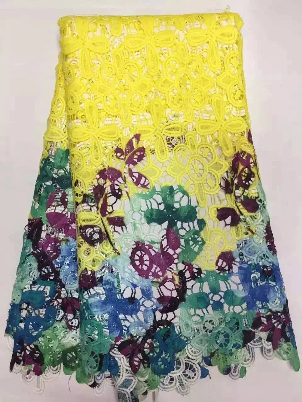 Бесплатная Доставка! Multi Цвет Африканский шнур Кружево/Высокое качество cupion