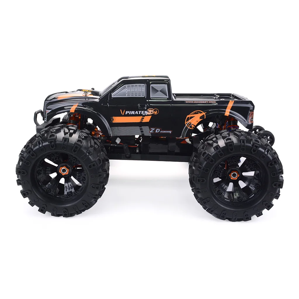 ZD Racing MT8 пирата 3 RC Monster Truck автомобильных 1/8 RTR регулируемый амортизатор 4-Каналы RC автомобиль 120A бесщеточный Водонепроницаемый ESC