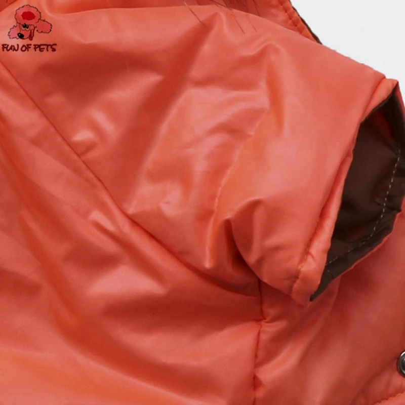 2017 новая модная зимняя крутая куртка красного цвета с капюшоном для собак вещи