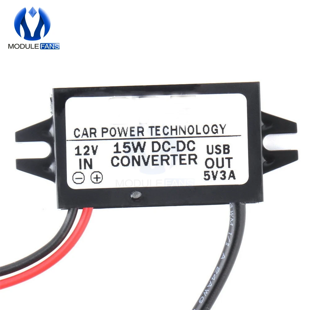DC мощность автомобиля 12В до 5В 3а 15 Вт конвертер Модуль Micro USB понижающий выходная