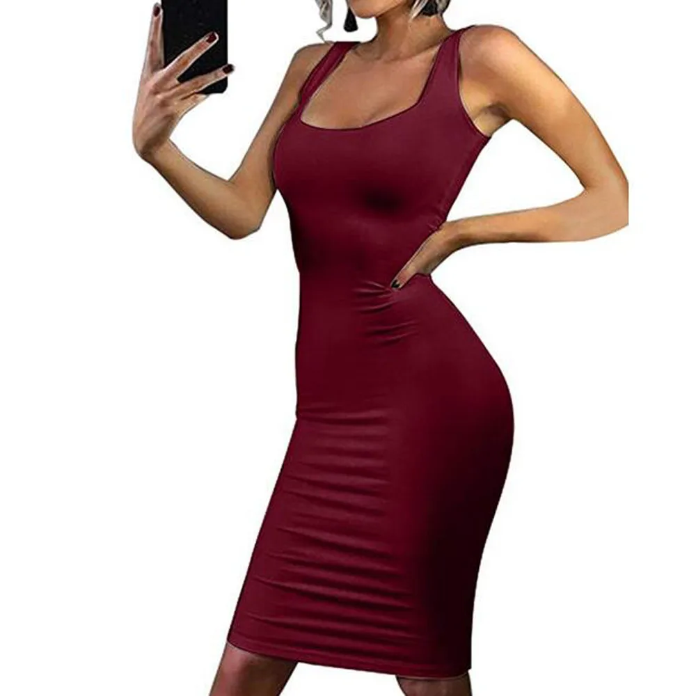 Женское платье футляр JAYCOSIN повседневное облегающее Клубное с низким вырезом без
