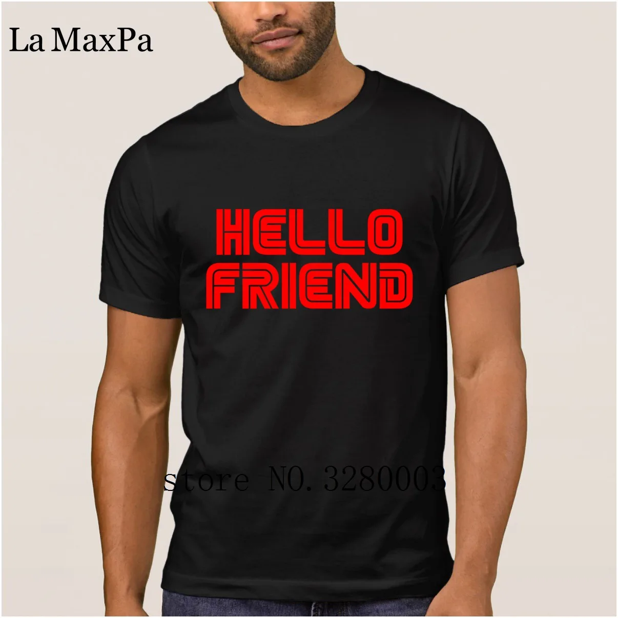 Модная дизайнерская мужская футболка La Maxpa с надписью hello friend mr Мужская круглым