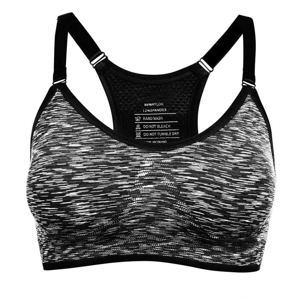 Vbiger Women Adjustable Shakeproof Sports Bra Wireless Gym Fitness Yoga Running Racerback Bras Vest Underwear S/M/L | Спорт и