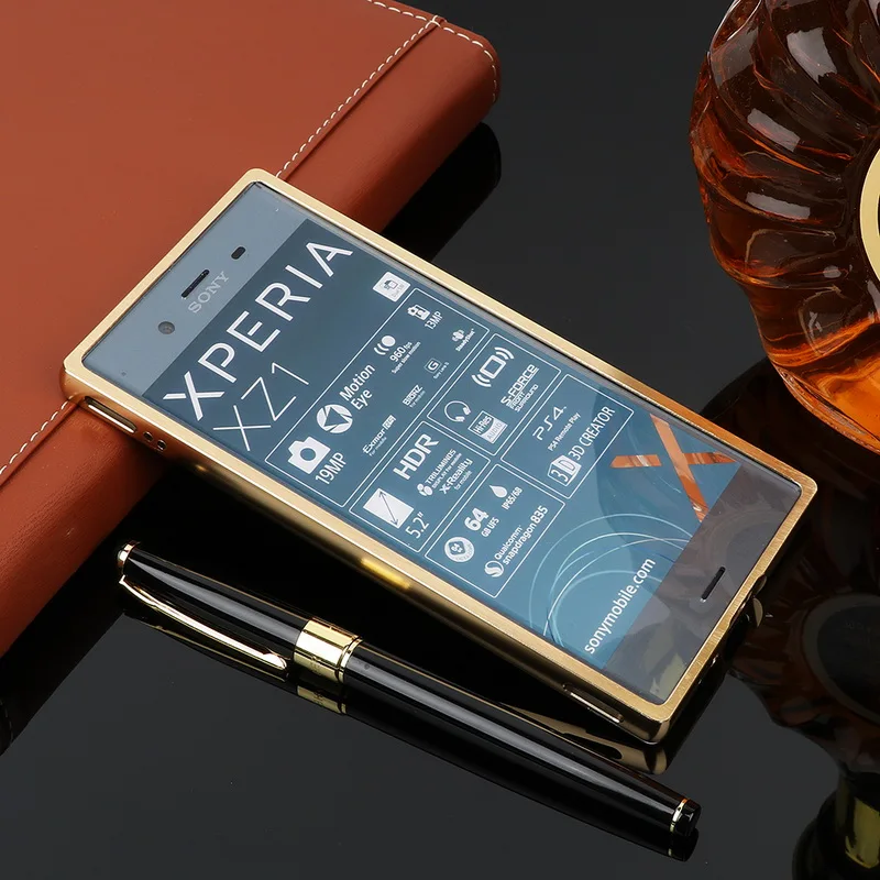 Для Sony Xperia XA XA1 XA2 ультра Зеркальный Алюминиевый металлический бампер жесткий