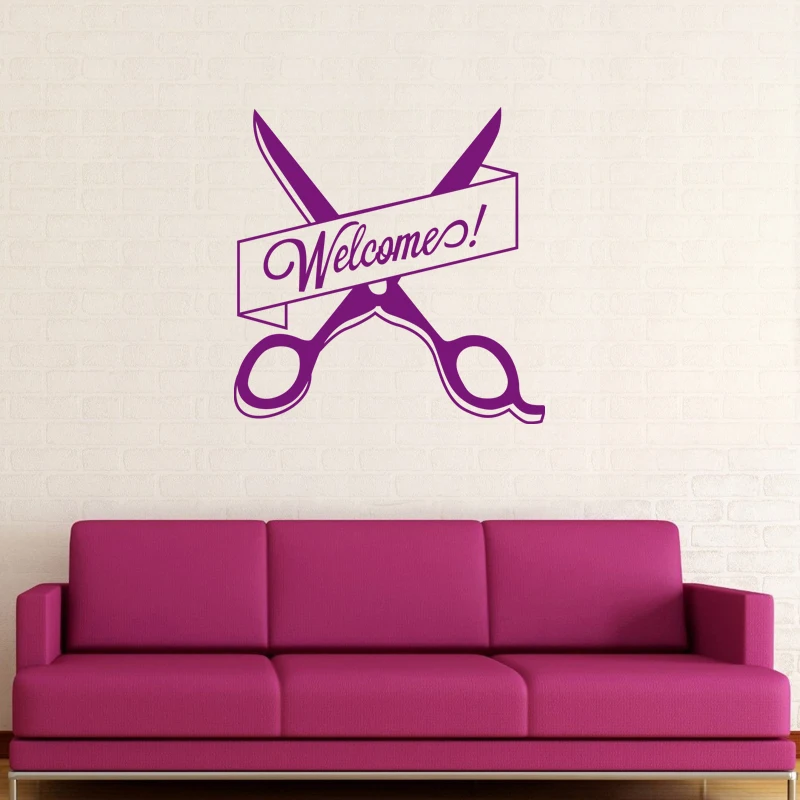 Barber Shop Sticker Customized Chop Bread Decal Posters Vinyl Wall Art Decor Windows Decoration Haircut Shavers Glass Decals | Дом и сад
