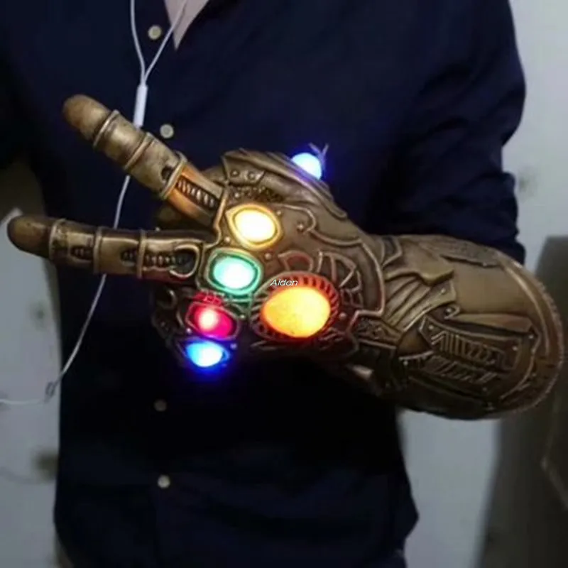 13 &quotМстители: Endgame Megamind танос Бесконечность Gauntlet со светодиодный подсветкой ПВХ