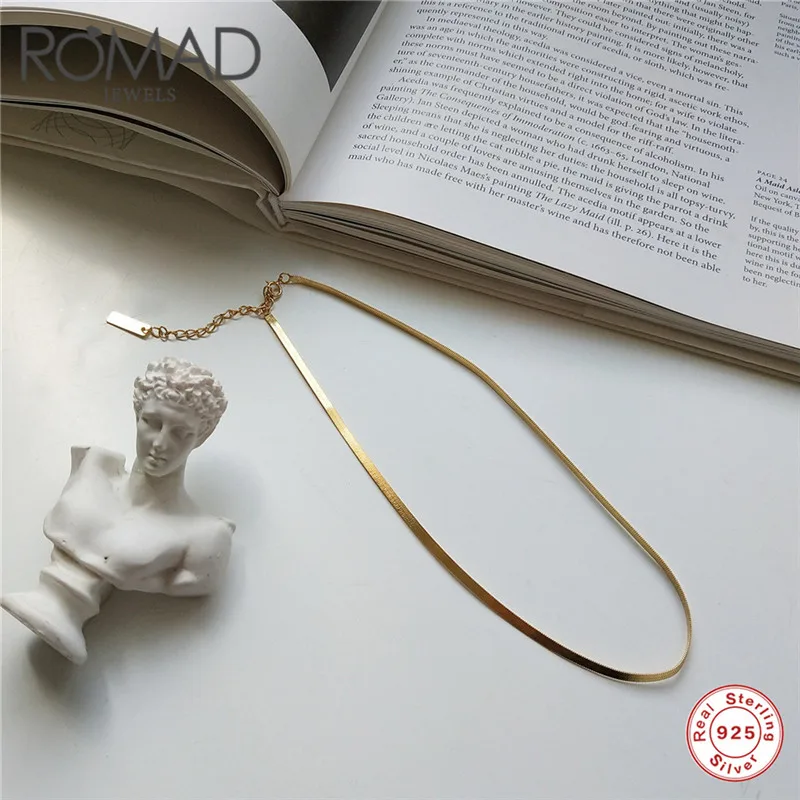 Женское ожерелье из серебра 925 пробы с застежкой карабином|Ожерелья| |