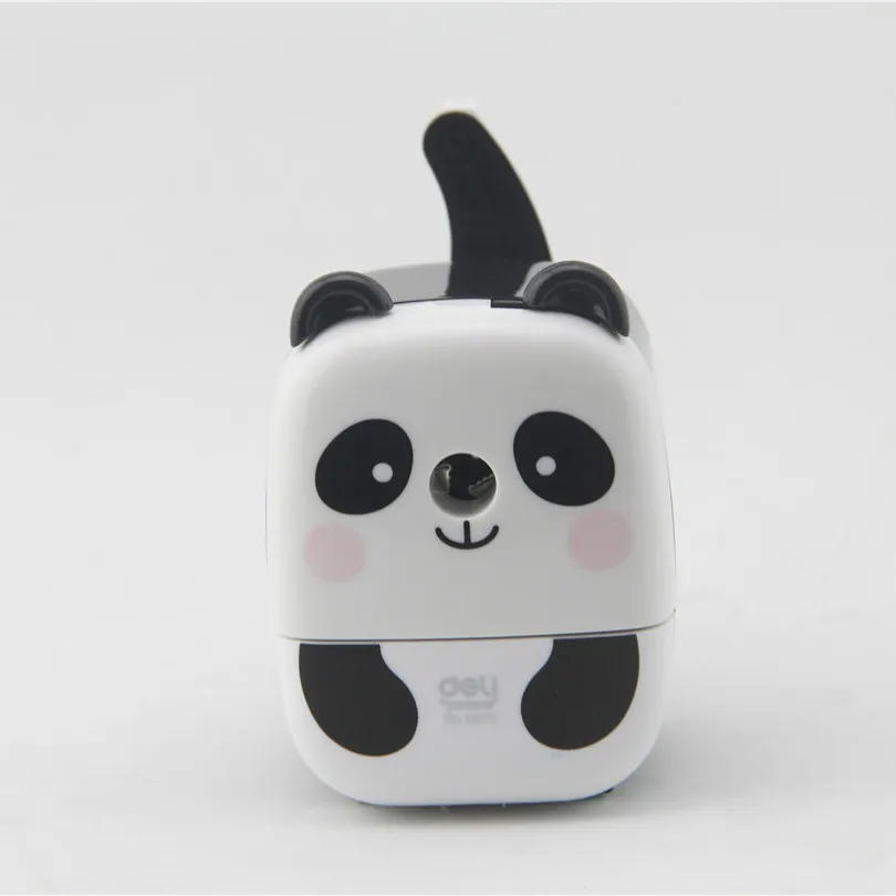 Deli милые канцелярские принадлежности панда точилка для карандашей Kawaii панда точилка для карандашей подарок для детей Школа поставка карандашей точилка - Цвет: Белый