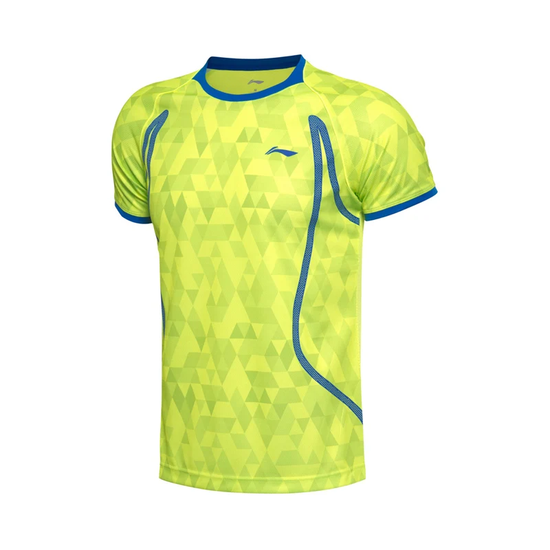 Li-Ning, мужские рубашки для бадминтона, дышащий светильник, футболки для соревнований, топ, Удобная подкладка, Спортивная футболка AAYM001 MTS2672 - Цвет: AAYM001 3