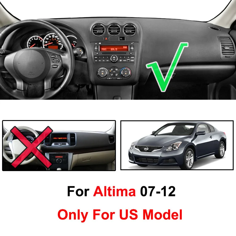 Чехол для приборной панели коврик Солнцезащитный ковер Nissan Altima 2007 2008 2009 2010 2011