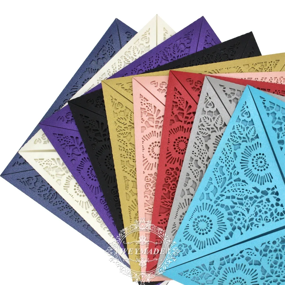 1 * лазерная резка Индивидуальные свадебные приглашения открытки со вставками и