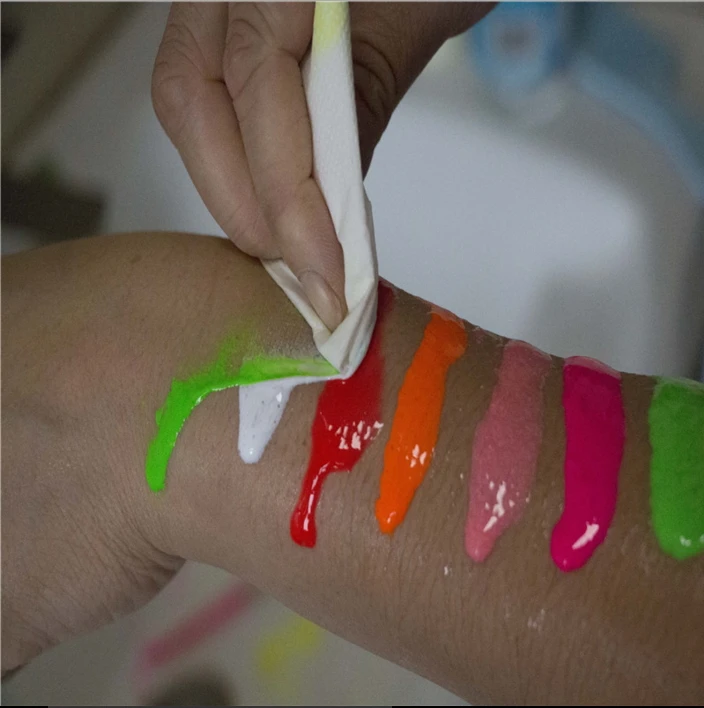 УФ реактивное тело и краска для лица временная татуировка черный реактивный